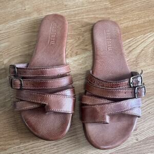 Bed Stu Hilda Leather Slides Sandals